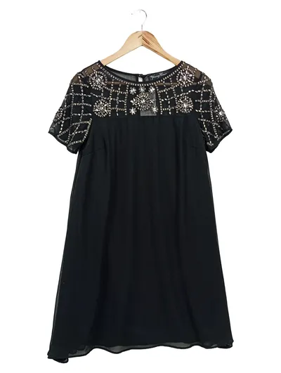 YOUNG COUTURE BY BARBARA SCHWARZER Cocktailkleid Damen 36/S Schwarz Pailletten