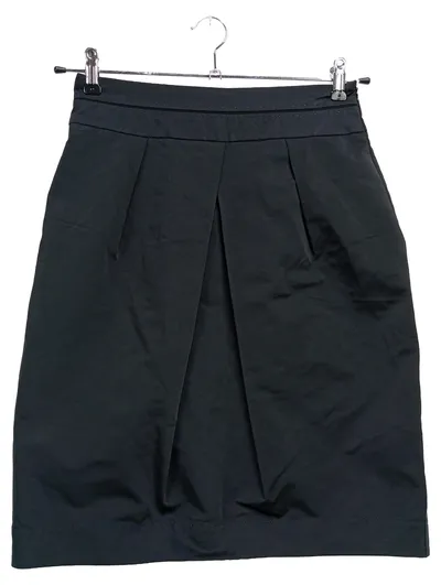 MARC CAIN Bleistiftrock Damen Gr. 36/S Schwarz Business Falten 57cm