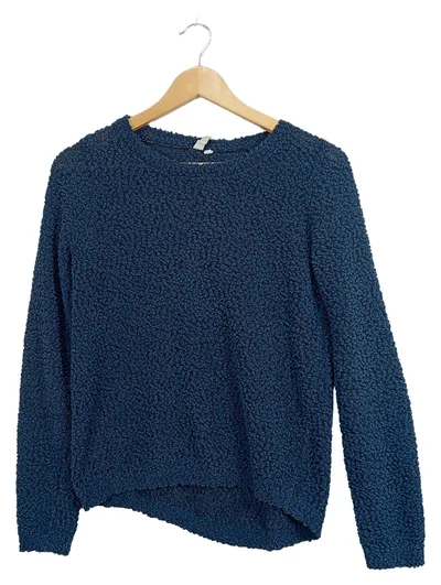 Q/S designed by Pullover Damen Gr. 34 XS Blau Struktur Strick Casual Winter