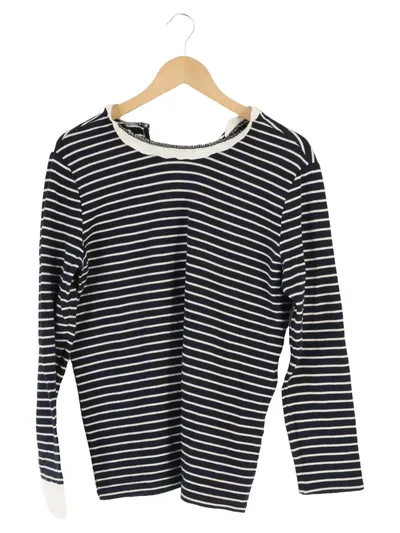 ONLY Damen Langarmshirt Gr. 40/L Blau Gestreift Maritim Casual