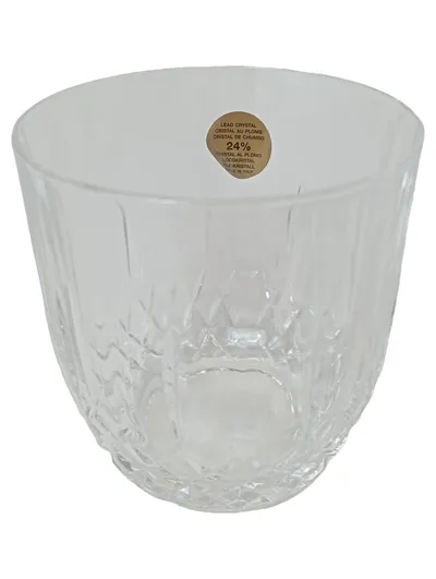 CAPRI Trinkglas Bleikristall Elegant Transparent 8cm Geometrisches Muster