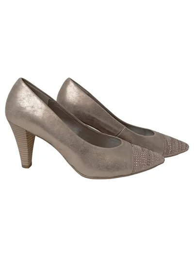 GABOR Damen Pumps Gr. 40 Grau Elegant Business Strass
