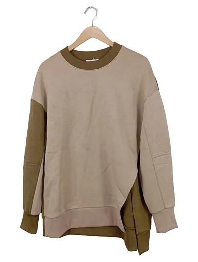 & OTHER STORIES Damen Pullover 36/S Beige Grün Modern Casual Rippstrick