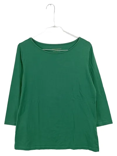 Munich Freedom Damen Langarmshirt 3/4 Arm Basic Grün Gr. 40/L