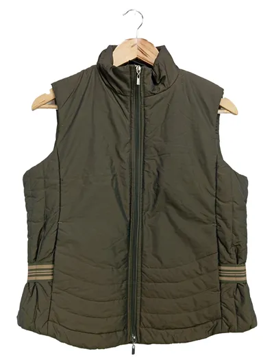 LAURA STEIN Damen Steppweste Gr. 36/S Grün Outdoor Freizeit Reißverschluss