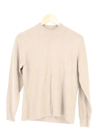 RABE Damen Pullover Gr. 38/S Beige Klassisch Basic Langarm Strick
