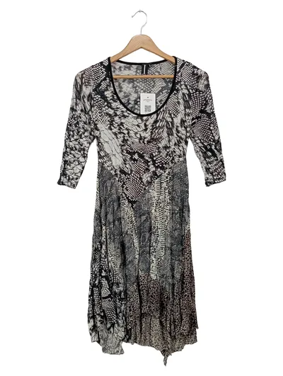 IZABEL LONDON Damen Freizeitkleid 32/XXS Mehrfarbig Tierdruck Vintage Elegant