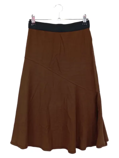 BY MALENE BIRGER Damen A-Linienrock Gr. 34/XS Braun Elegant Midirock