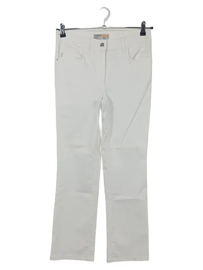 ZERRES Damen Jeans Straight Leg Gr. 36 Weiß Casual Baumwolle-Mix
