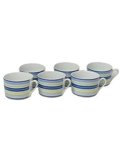 FLIRT BY R&B Kaffeetassen Set 6tlg Porzellan Modern Gestreift Mehrfarbig
