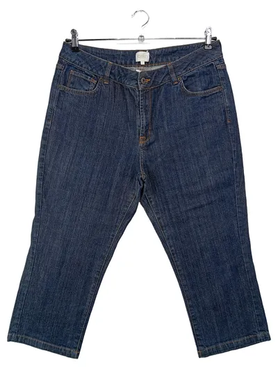 KALIKO Damen Jeans Straight Leg Cropped Gr. 42 XL Blau Casual