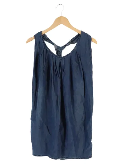 ACNE Damen Freizeitkleid Gr. 34/XS Blau Lyocell Bohemian Midikleid