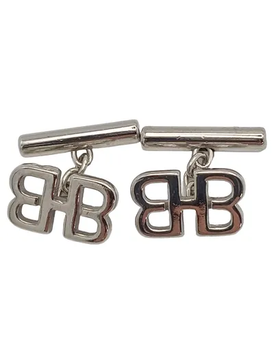Manschettenknöpfe Silber BB Logo Herren Elegant Business Klassisch 1,5 cm