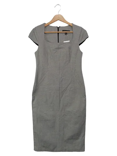 BANANA REPUBLIC Etuikleid Damen 32/XXS Grau Kariert Business Elegant