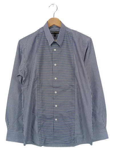 GASPARD YURKIEVICH Business Hemd Herren 46/S Blau Gestreift Langarm