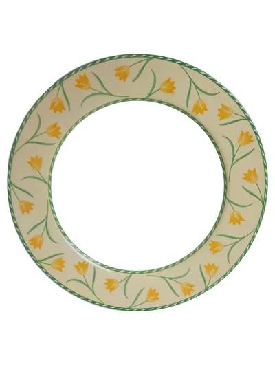 QUADRIFOGLIO Essteller Porzellan Mehrfarbig Blumenmuster Ø 26cm Charmant
