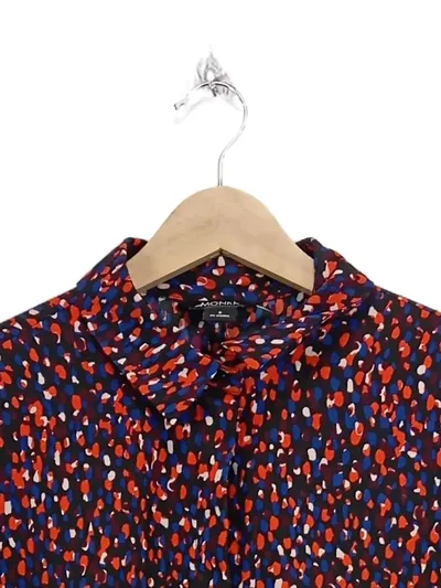 Monki Damen Hemdblusenkleid Gr. S Mehrfarbig Punkte Muster Langarm