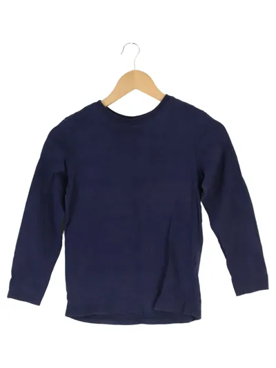 FRIBOO Kinder Langarmshirt Blau Gr. 140 Basic Baumwolle Freizeit