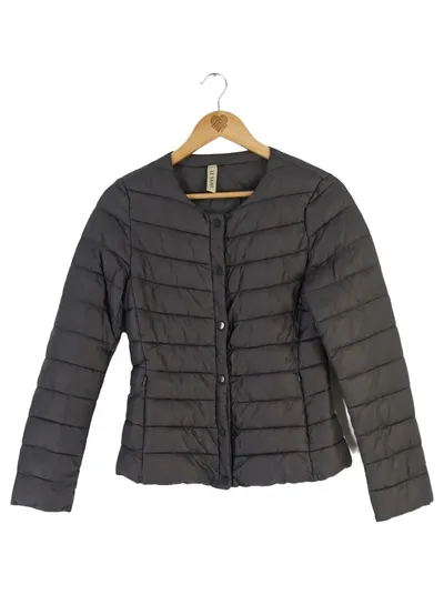 LE STREGHE Damen Steppjacke Grau Gr. 38/M Klassisch Elegant