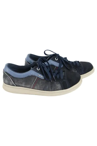 GEOX Schnürschuhe Herren Gr. 40 Blau Casual Sneaker Freizeitschuhe