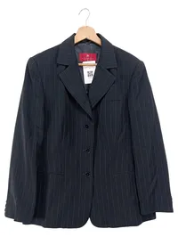 Dino Moda Damen Blazer Gr. 40/L Schwarz Business Gestreift Elegant 1