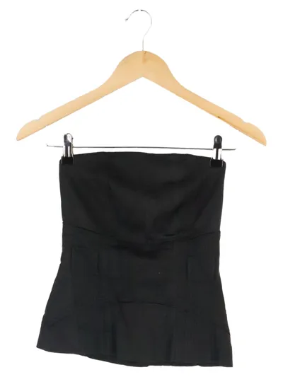 KAREN MILLEN Bustier Damen Gr. 36 Schwarz Elegant Party Top Trägerlos