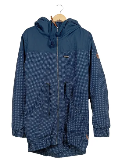 Alife & Kickin Damen Parka Winterjacke Blau Gepunktet Gr. L