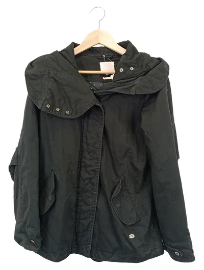 QUICKSILVER Damen Wintermantel 38;M Schwarz Casual Streetwear Kapuze