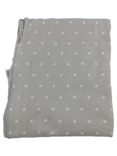 MANDUCA Babydecke Grau Sterne Baumwolle Kuscheldecke Einschlagdecke
