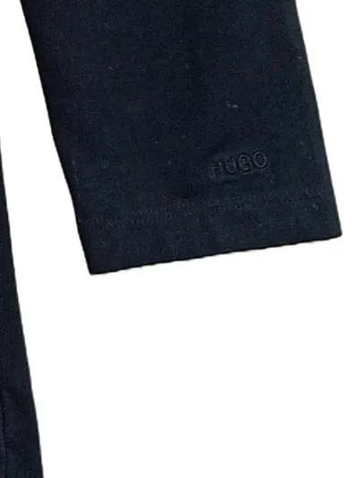 HUGO Damen Langarmshirt Schwarz Gr. S Basic 3/4-Arm Baumwolle