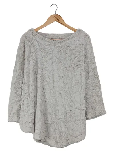 RINO & PELLE Damen Cape UNI Beige Casual Strukturmuster