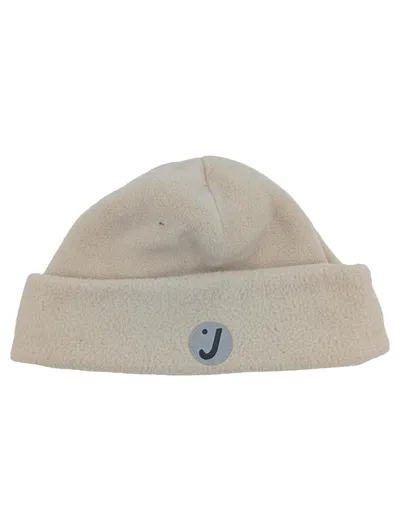 POLARTEC Beanie Mütze Damen Logo Patch Fleece Outdoor Freizeit Beige