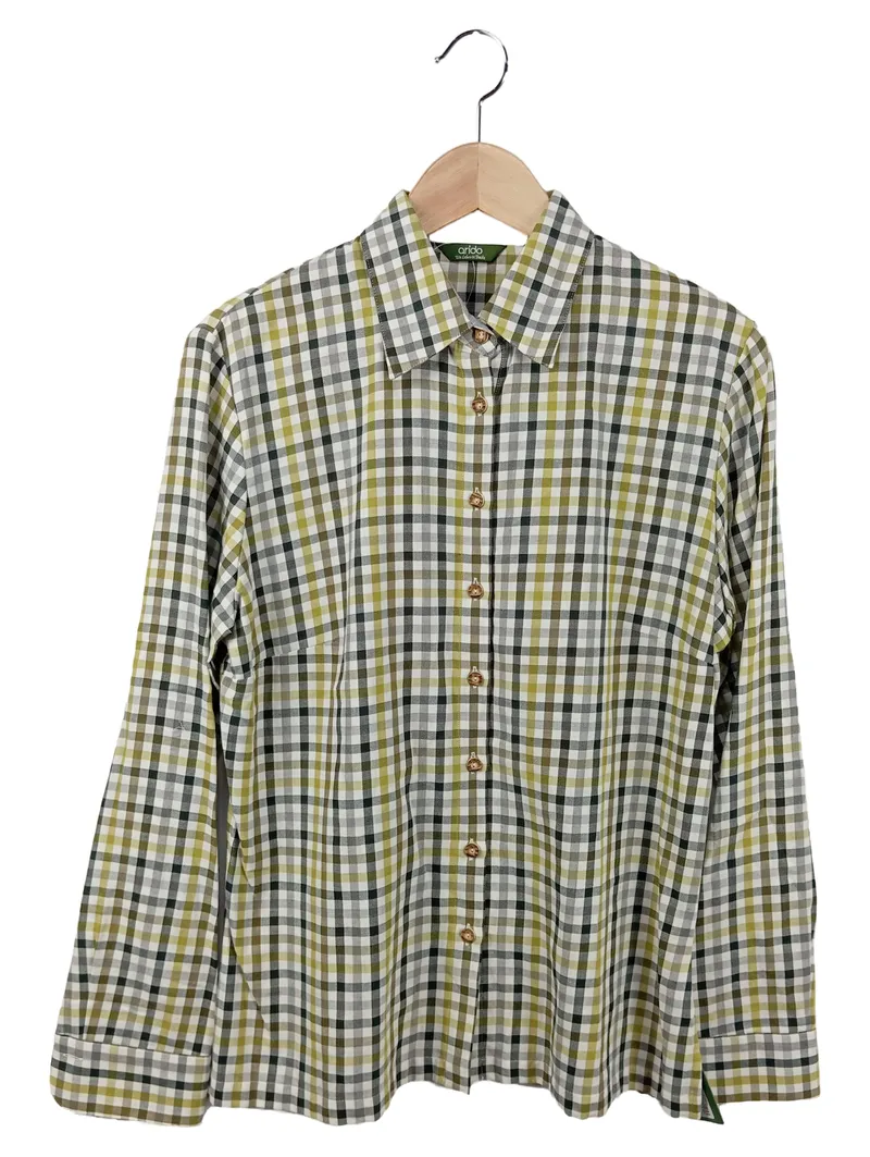 ARIDO Hemdbluse Damen Gr. 40/L Kariert Mehrfarbig Baumwolle Klassisch 1