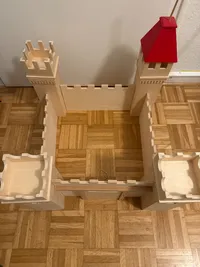 HABA Ritterburg Spielburg Holzburg Holzbausteine Kinder Beige 2