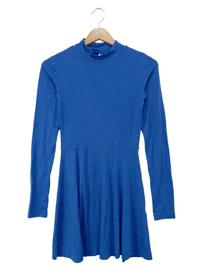 CARIN WESTER Freizeitkleid Damen Gr. 32;XXS Blau Klassisch Elegant Langarm