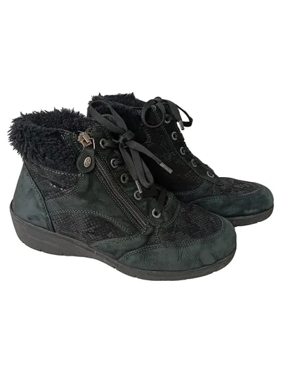 MEDICUS Damen Stiefel Gr. 37.5 Schwarz Winterstiefel Warmfutter Schnürung