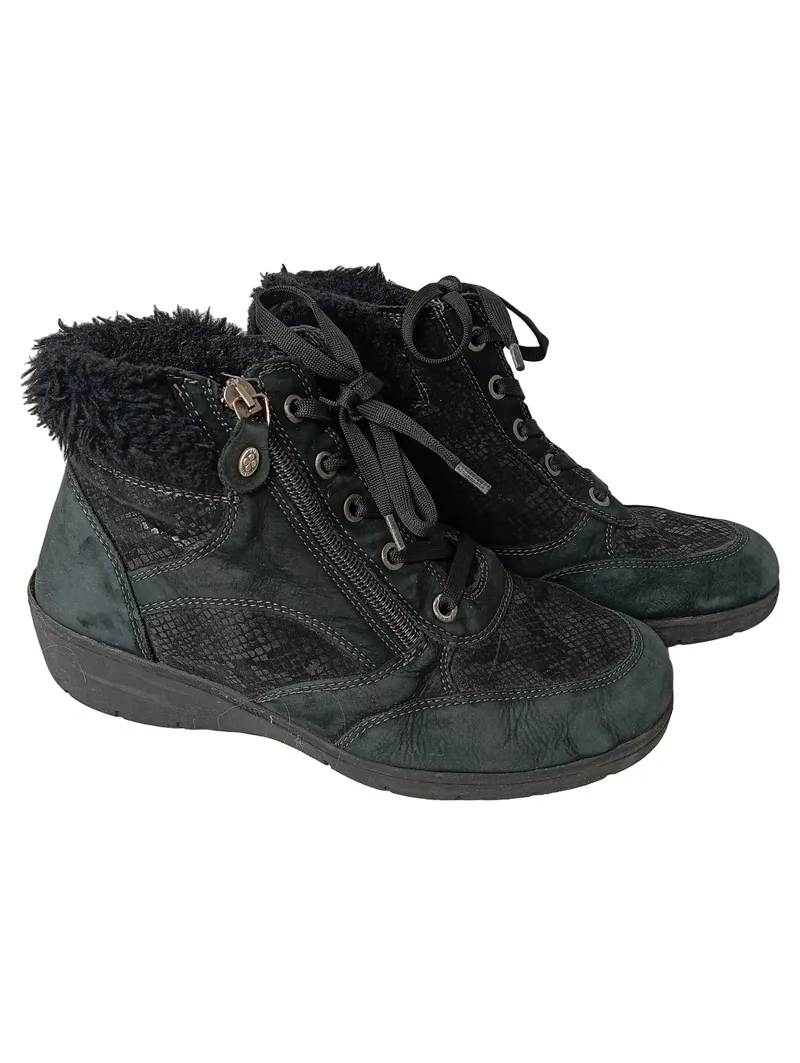 MEDICUS Damen Stiefel Gr. 37.5 Schwarz Winterstiefel Warmfutter Schnürung 1