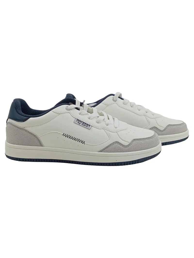 Dockers by Gerli Herren Sneaker Low Weiß Navy Gr. 41 Casual 1
