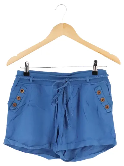 SUBLEVEL Damen Shorts M Blau Casual Sommer Kordelzug Zierknöpfe Baumwolle