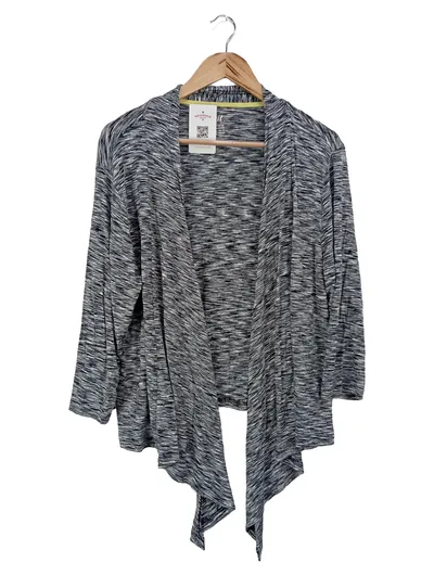 CRIVIT Damen Strickjacke Cardigan Gr. 44/46 Grau Casual Meliert