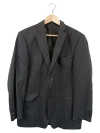 CASABLANCA Sakko Herren 48/M Grau Gestreift Business Klassisch Elegant 1