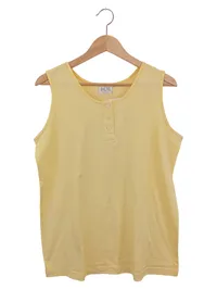 DEWALT Damen Top Gr. 44/XXL Gelb Casual Ärmellos Baumwolle Polyester 1