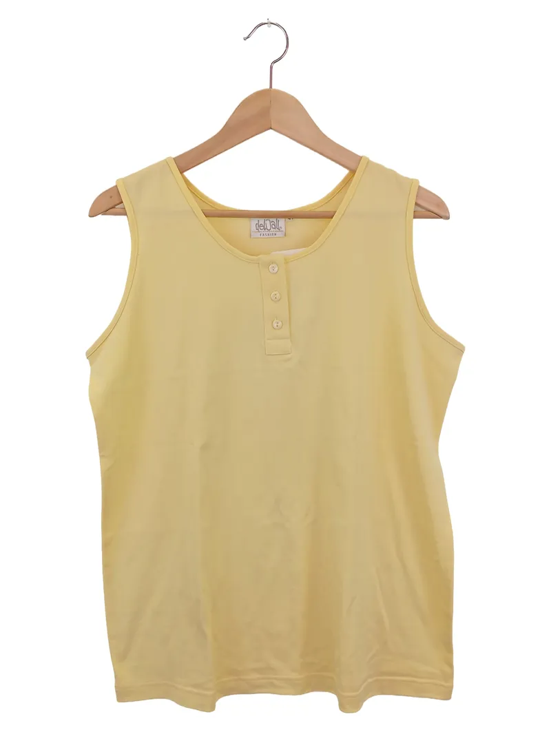 DEWALT Damen Top Gr. 44/XXL Gelb Casual Ärmellos Baumwolle Polyester 1