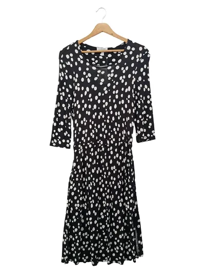 & OTHER STORIES Damen Freizeitkleid Gr. 36/S Schwarz Gepunktet Vintage Viskose