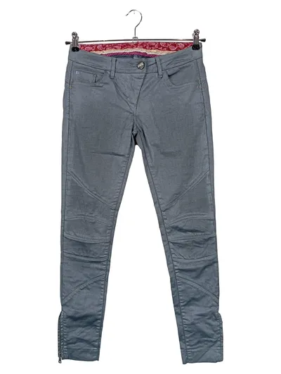 Nine in the Morning Damen Skinny Hose Gr. W27/36 Grau Biker-Style