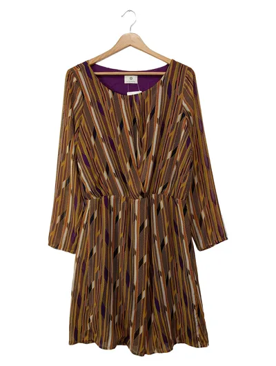 SIENNA Damen Freizeitkleid Gr. 40/L Mehrfarbig Grafisch Vintage