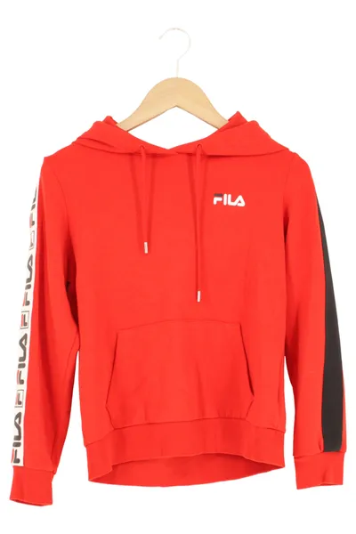 FILA Damen Kapuzenpullover Hoodie Gr. 38;M Rot Streetwear Logo-Print