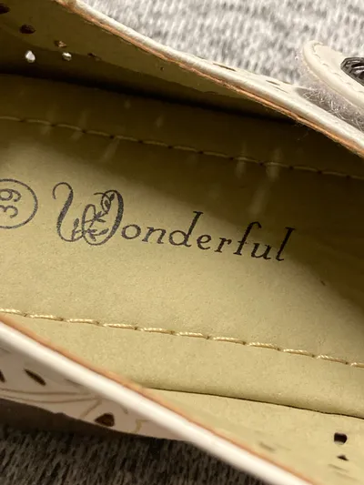 Damen Mary Jane Ballerinas Weiß Lochmuster Gr. 39 Wonderful Sommer