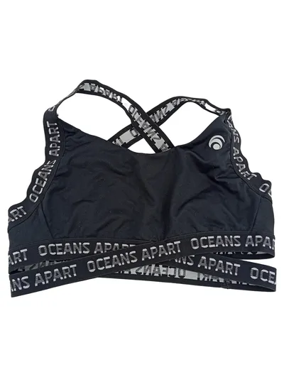 OCEANS APART Sport BH Damen S Schwarz Logo-Print Träger