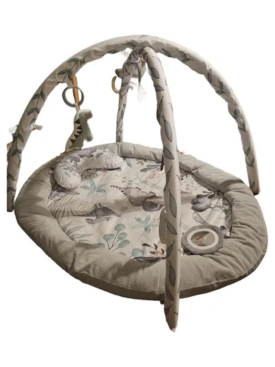 Nukido Dino Spielbogen Spieldecke Baby Krabbeldecke Stoff 82x53 cm